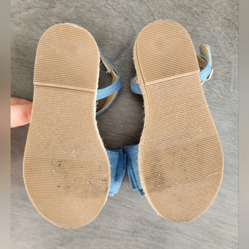 Janie and Jack Toddler Chambray Bow Espadrille - Picture 3 of 10